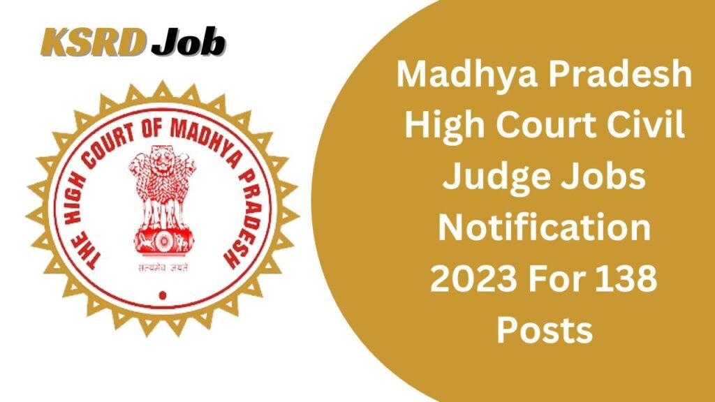 Madhya Pradesh High Court Civil Judge Jobs