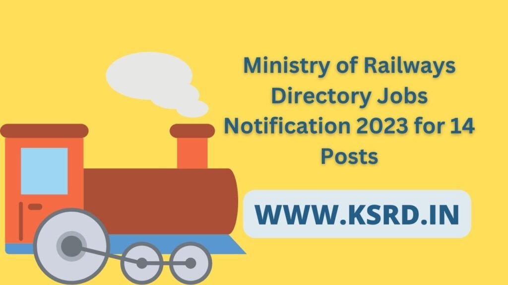 Ministry of Railways Directory Jobs 
