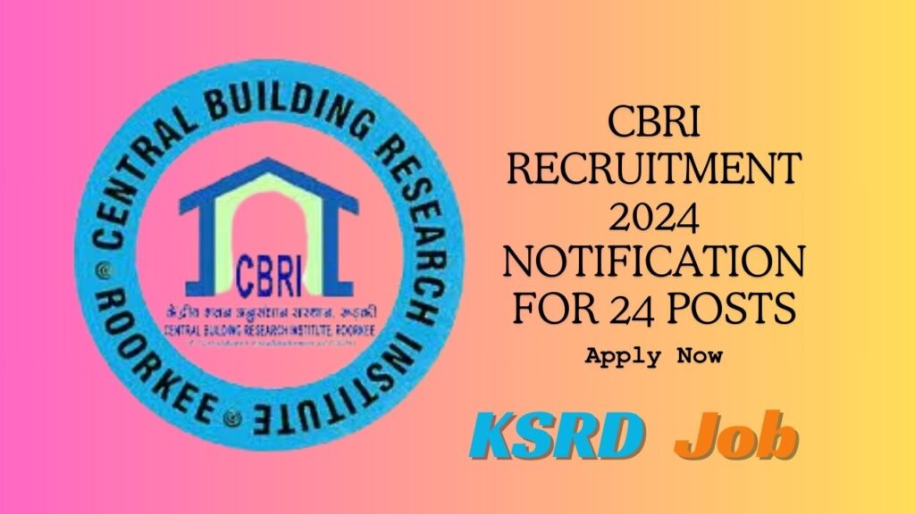 CBRI Recruitment 2024 