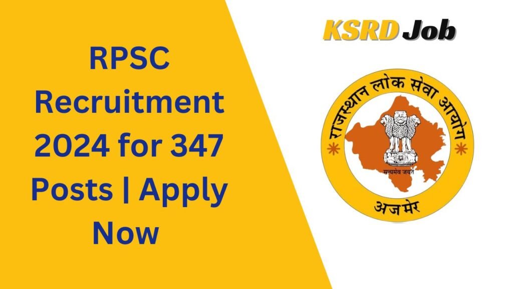 RPSC recruitment 2024