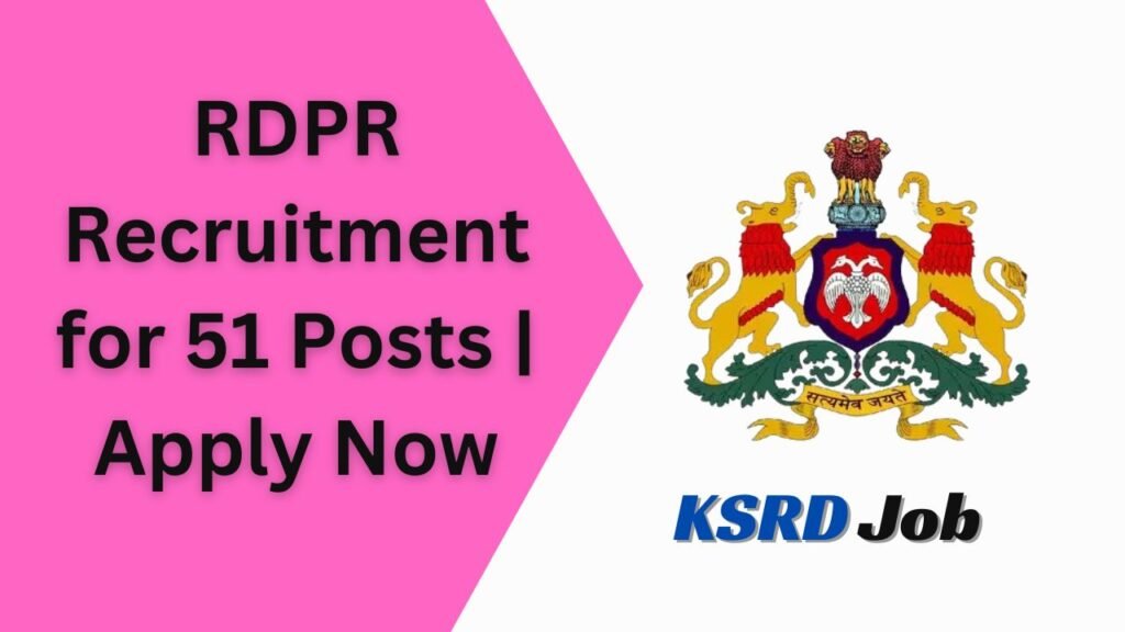 RDPR Recruitment for 51 Posts
