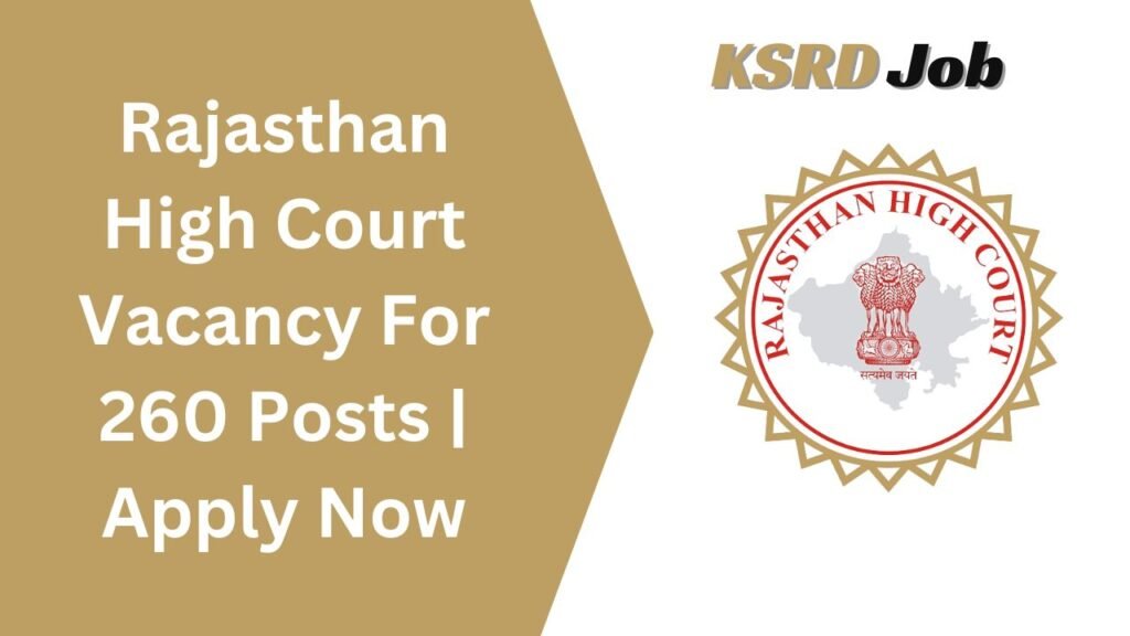 Rajasthan High Court vacancy