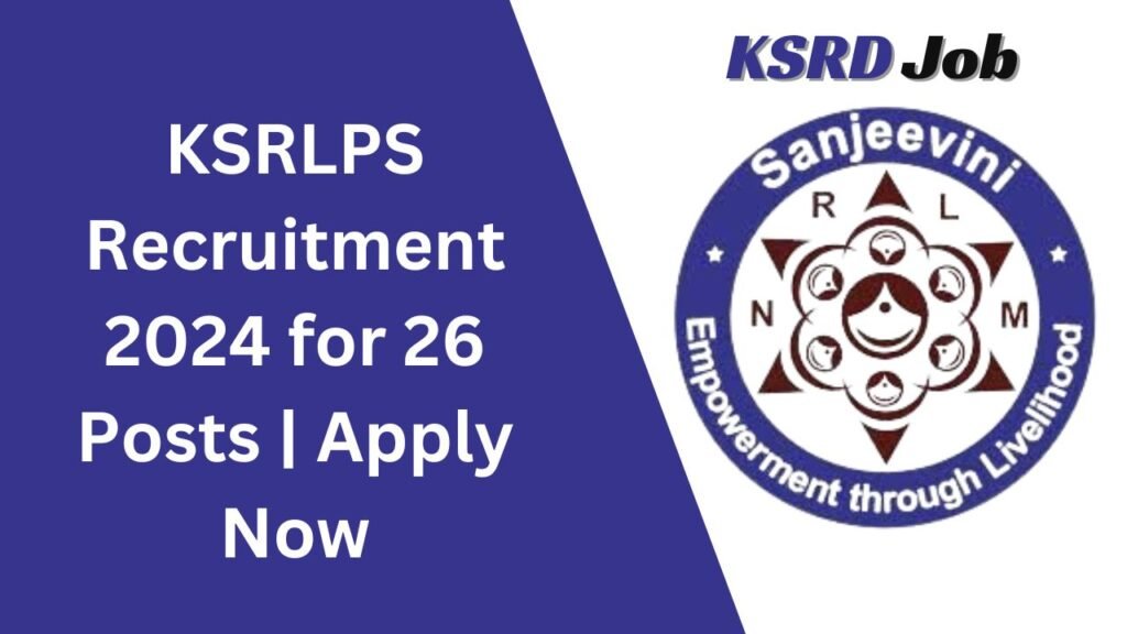 KSRLPS Recruitment 2024