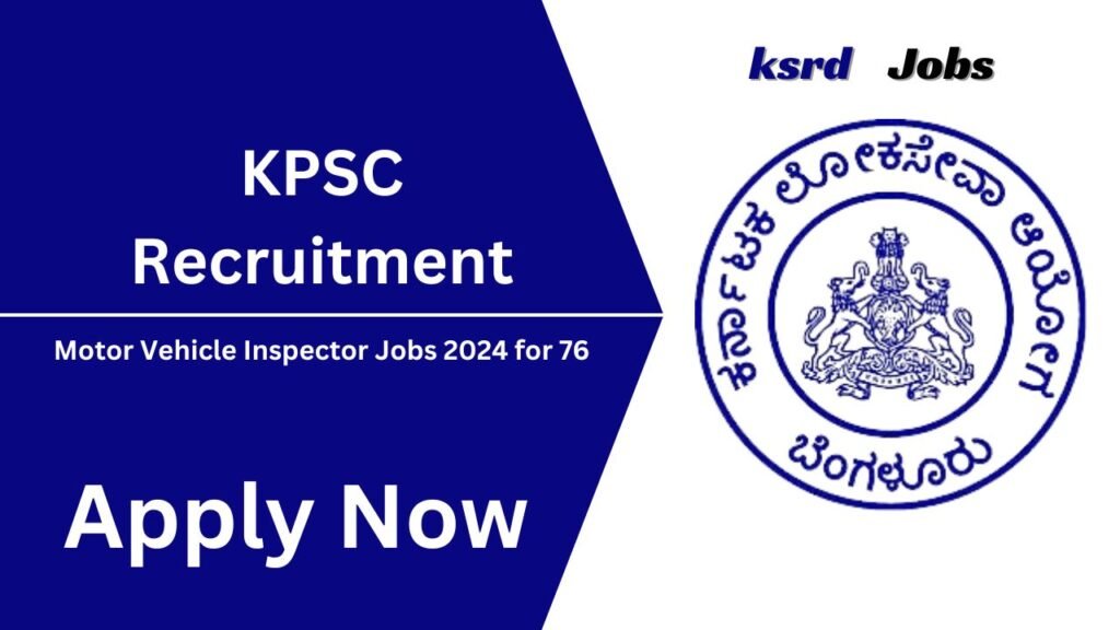 KPSC Motor Vehicle Inspector Jobs 2024