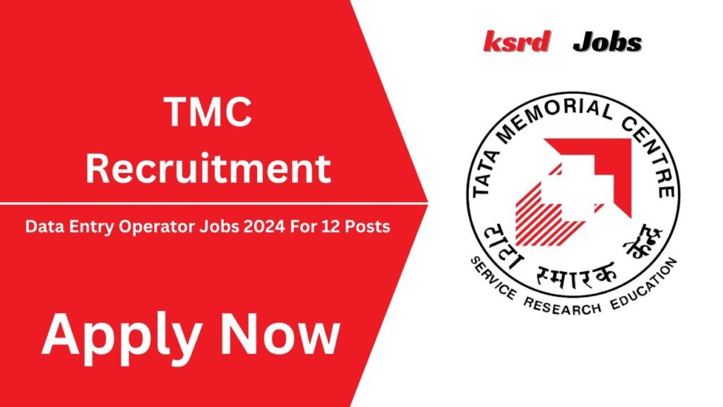 TMC Data Entry Operator Jobs 2024 