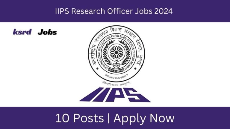 IIPS Research Officer Jobs 2024 For 10 Posts