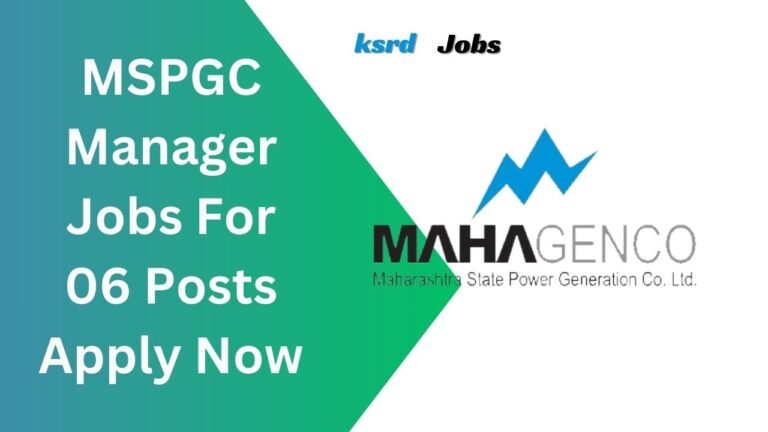 MSPGC Manager Jobs 2024